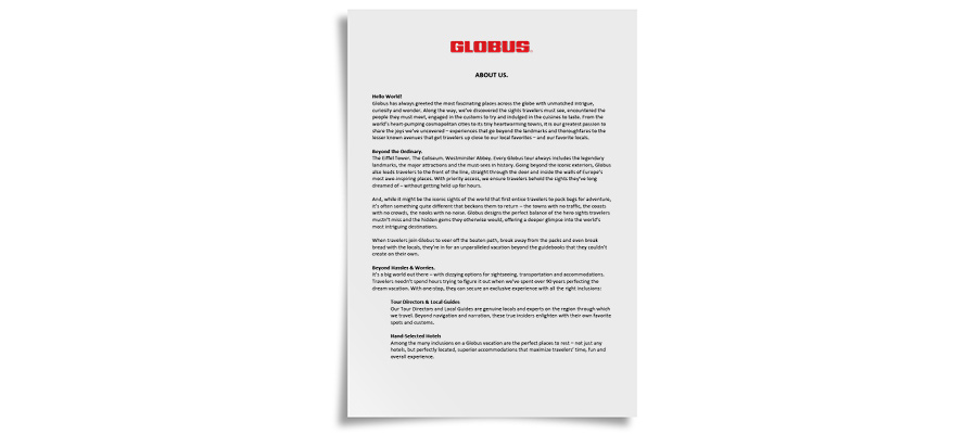 Newsroom Globus About Us Download