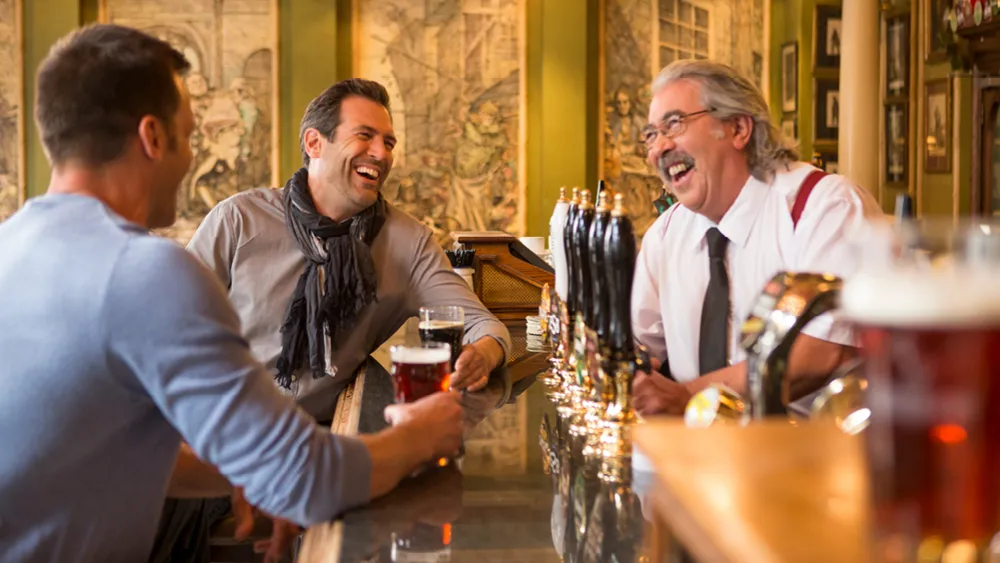 beers at a local pub