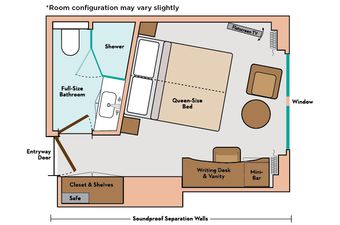 Alegria Deluxe Stateroom layout Cat D